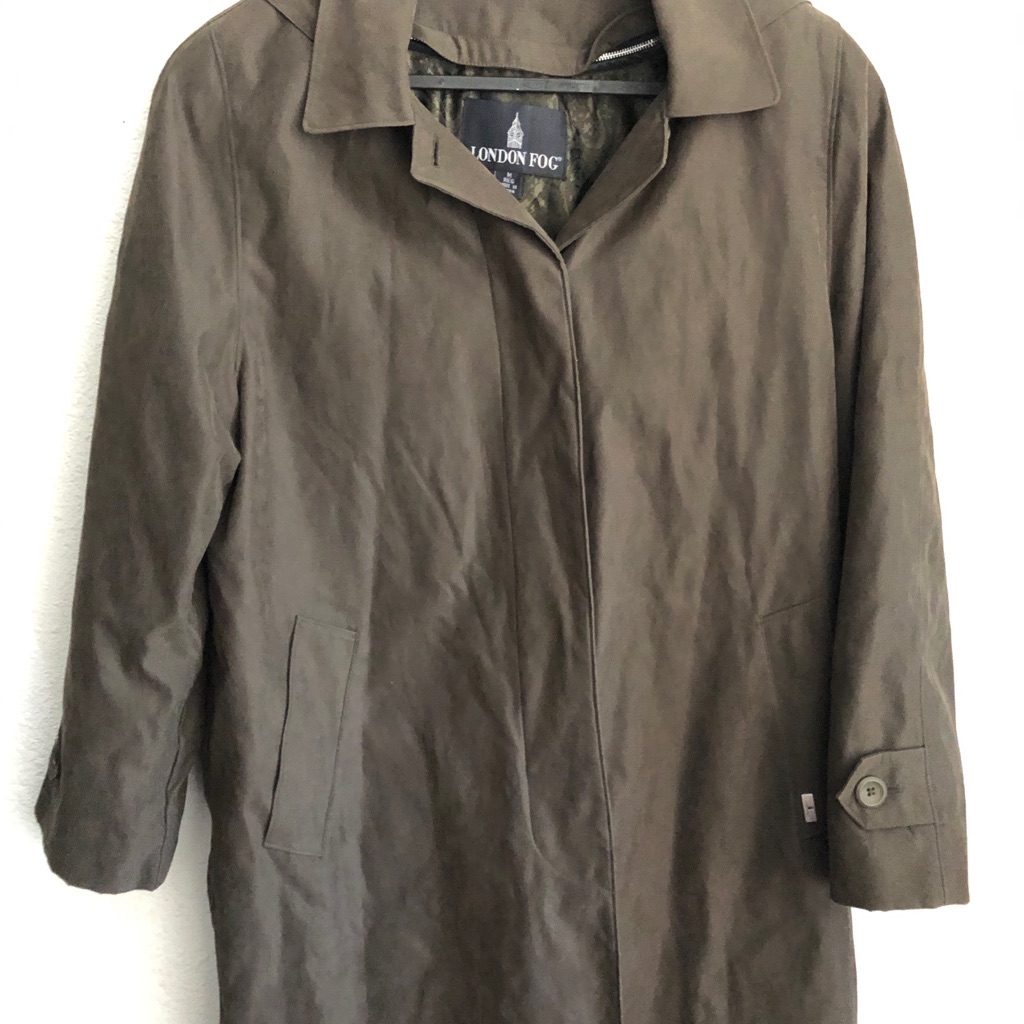 London Fog All Weather Lined Coat Removable Hood